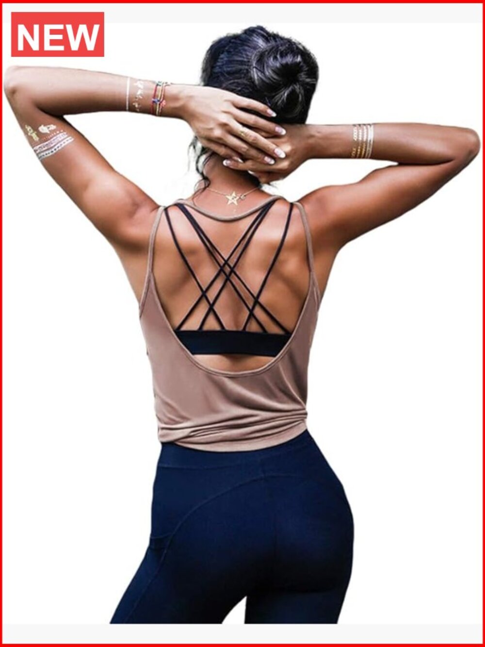 Backless Yoga Tank Top - Open Back Summer Activewear